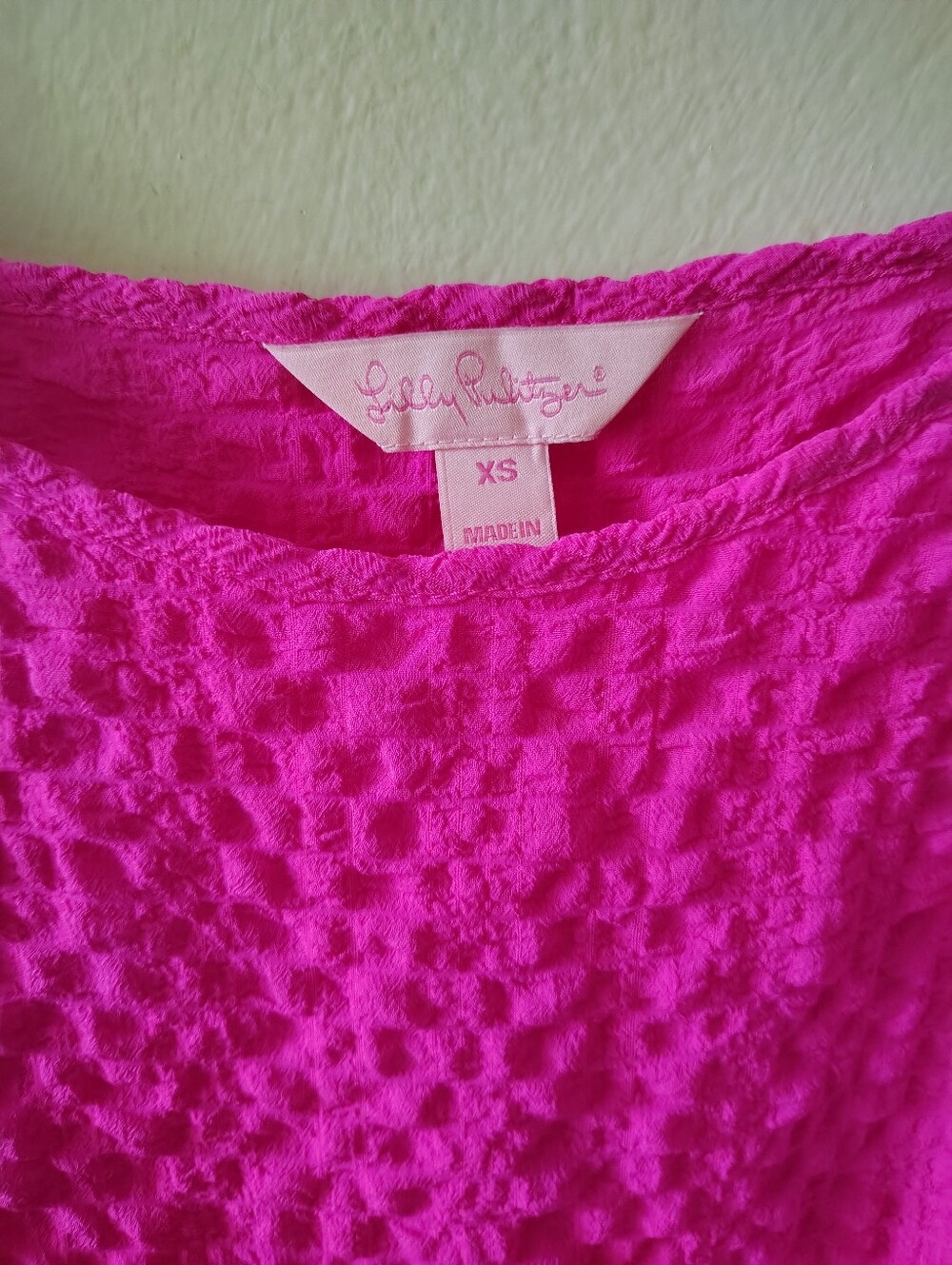 Lilly Pulitzer Pink Fringe Tank Top XS Rodeo Textured Knit Boho Festival Glam - Picture 2 of 5